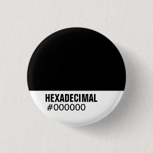 Chapa Redonda De 2,5 Cm Plantilla de color HEXADECIMAL - Personalizada