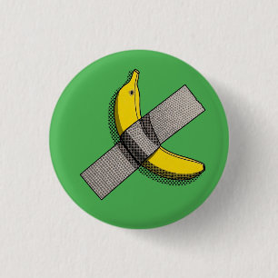 Chapa Redonda De 2,5 Cm Plátano de Pop Art y Gráfico de Cinta Adhesiva con