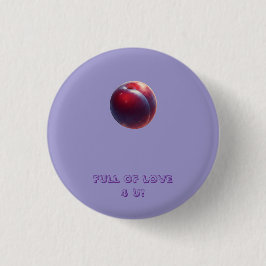 Chapa Redonda De 2,5 Cm Plum Valentines