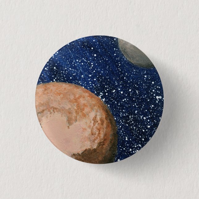 Chapa Redonda De 2,5 Cm Pluto y Barón (Anverso)