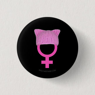 Chapa Redonda De 2,5 Cm Poder para mujer del gorra del gatito