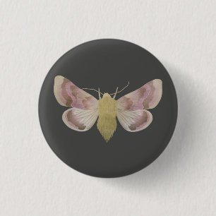 Chapa Redonda De 2,5 Cm Polilla del flor de Pease (delphinii de los