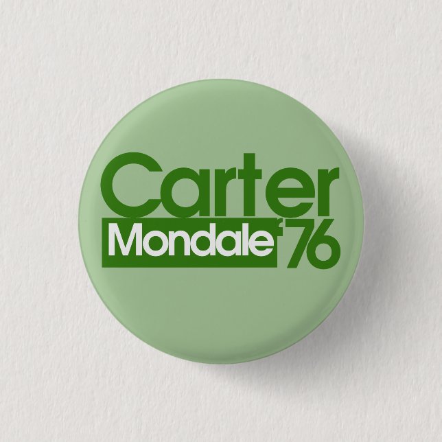 Chapa Redonda De 2,5 Cm Política retro de Carter Mondale (Anverso)
