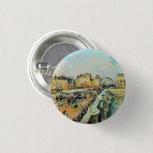 Chapa Redonda De 2,5 Cm Pont Neuf, Tarde, Sunlight Camille Pissarro