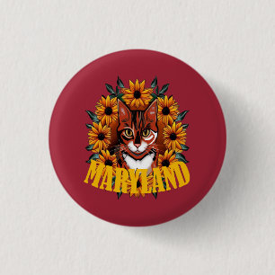 Chapa Redonda De 2,5 Cm Por El Amor Del Gato Calico De Maryland