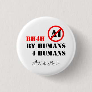Chapa Redonda De 2,5 Cm Por Humans 4 Humans / Arts & Music (BH4H)