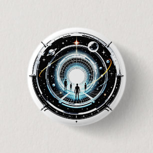 Chapa Redonda De 2,5 Cm Portal cósmico