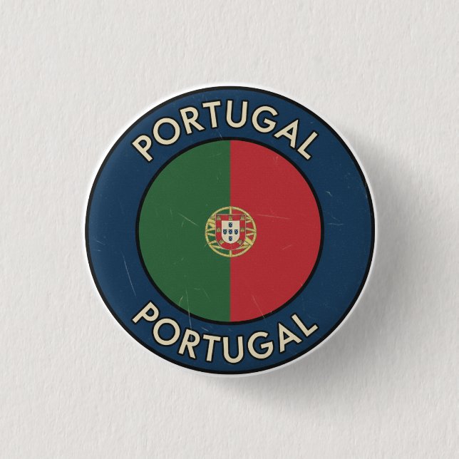 Chapa Redonda De 2,5 Cm Portugal (Anverso)