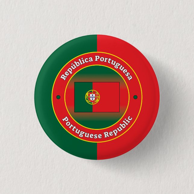 Chapa Redonda De 2,5 Cm Portuguese Republic (Anverso)