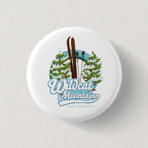 Chapa Redonda De 2,5 Cm Poster de esquí de Wildcat Mountain New Hampshire