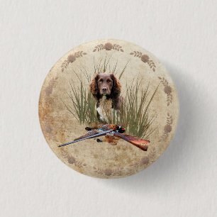 Chapa Redonda De 2,5 Cm Póster de Tapiz de Spaniel Sprocker Acrílico Tript