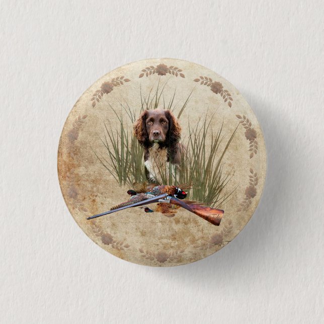 Chapa Redonda De 2,5 Cm Póster de Tapiz de Spaniel Sprocker Acrílico Tript (Anverso)