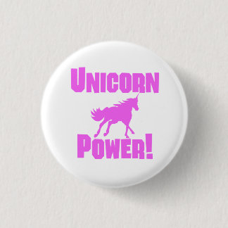 Chapa Redonda De 2,5 Cm Potencia rosa unicornio