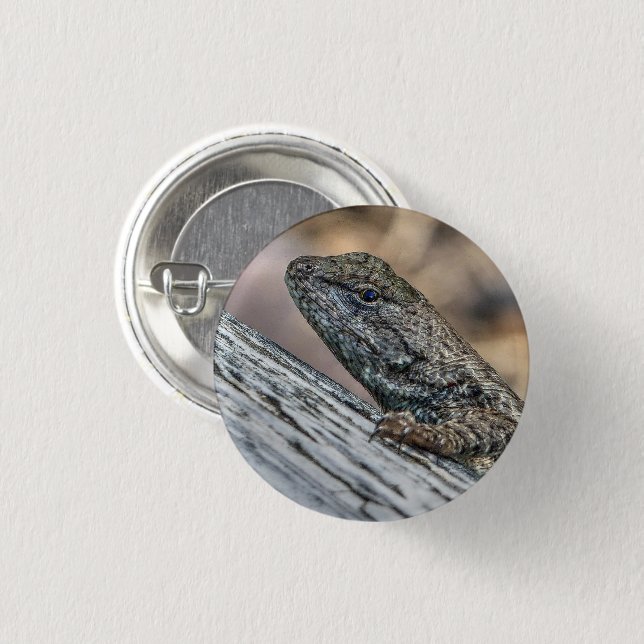 Chapa Redonda De 2,5 Cm Prairie Lizard (Anverso y reverso)