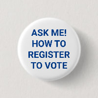 Pregúntame cómo registrarse para votar en azul y b