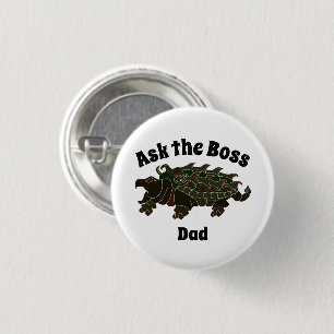 Chapa Redonda De 2,5 Cm Pregúntenle a la tortuga del codillo de patinaje d