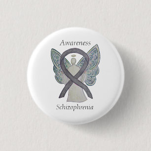Chapa Redonda De 2,5 Cm Prendedores personalizados del ángel de la cinta d