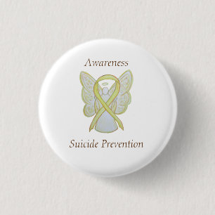 Chapa Redonda De 2,5 Cm Prevención del suicidio Pins de cinta de opciones