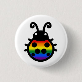Chapa Redonda De 2,5 Cm Pride Flag Ladybug Pin Badge