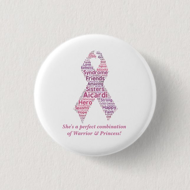 Chapa Redonda De 2,5 Cm Princesa Button del guerrero (Anverso)