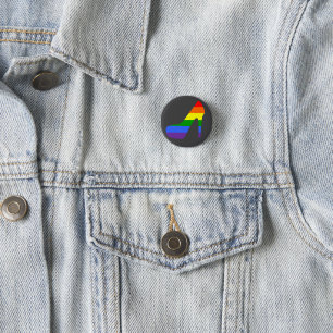 Chapa Redonda De 2,5 Cm Priscilla Rainbow Pride Heel