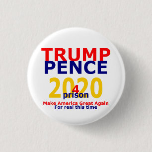 Chapa Redonda De 2,5 Cm Prisión Trump 4 2020