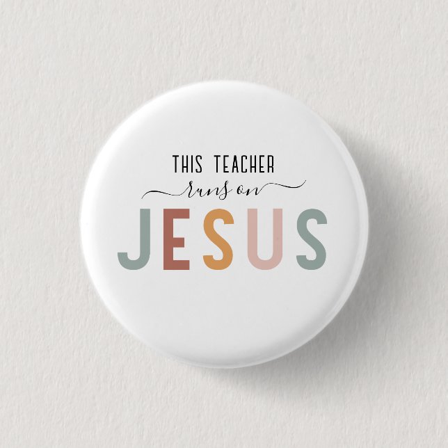 Chapa Redonda De 2,5 Cm Profesiones de fe de Jesús personalizadas (Anverso)