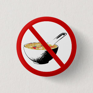 Chapa Redonda De 2,5 Cm prohibir la sopa de aleta de tiburón