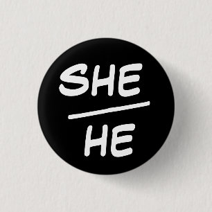 Chapa Redonda De 2,5 Cm Pronoun Black & White Badu