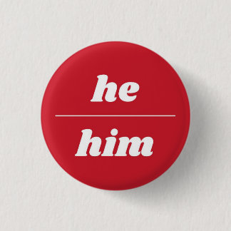 Chapa Redonda De 2,5 Cm Pronoun Pin, 1¼ pulgadas