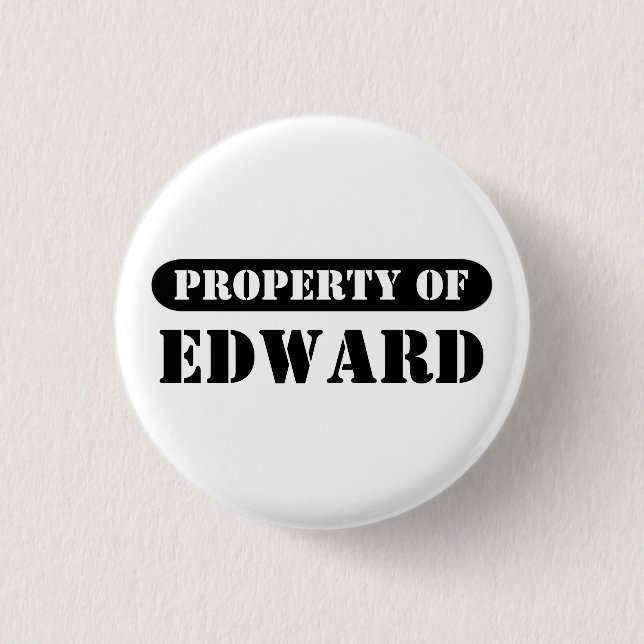 Chapa Redonda De 2,5 Cm Propiedad de Edward Button (Anverso)
