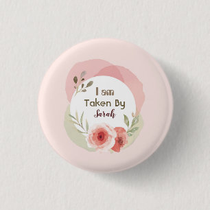 Chapa Redonda De 2,5 Cm Propuesta de matrimonio personalizado blanco, eleg