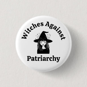 Chapa Redonda De 2,5 Cm Protesta Política Feminista Contra Trump Bruja 86
