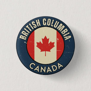 Chapa Redonda De 2,5 Cm Provincia de Columbia Británica Canadá