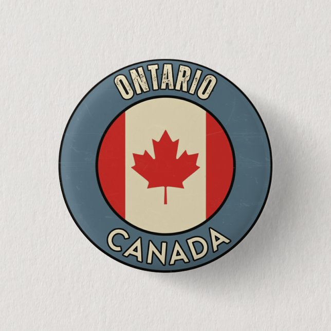 Chapa Redonda De 2,5 Cm Provincia de Ontario Canadá (Anverso)