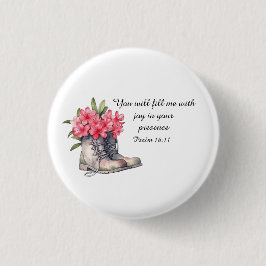 Chapa Redonda De 2,5 Cm Psalm 16:11 Button