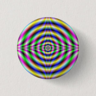 Chapa Redonda De 2,5 Cm Psicodelic Neon Eye