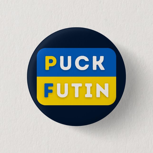 Chapa Redonda De 2,5 Cm Puck Futin (Anverso)
