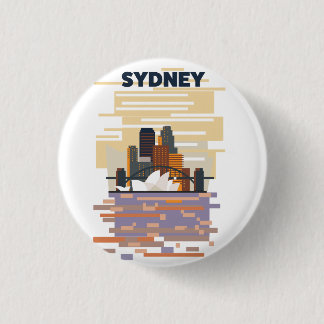 Chapa Redonda De 2,5 Cm Puerto de Sydney