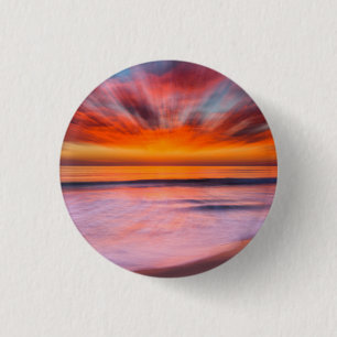 Chapa Redonda De 2,5 Cm Puesta de sol Tamarack Beach Carlsbad, CA