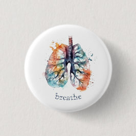 Chapa Redonda De 2,5 Cm Pulmones, respira como un árbol, personalizable