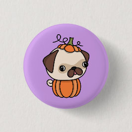 Chapa Redonda De 2,5 Cm Pumpkin Puppy