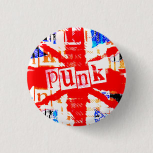 Chapa Redonda De 2,5 Cm Punk Union Jack