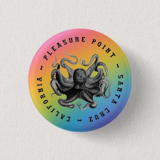 Chapa Redonda De 2,5 Cm Punto del Placer, pulpo de Santa Cruz
