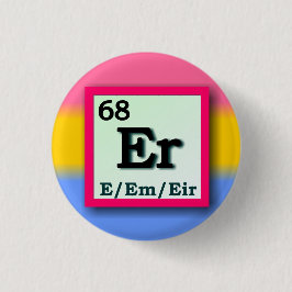 Chapa Redonda De 2,5 Cm Puntuación de género personal de la tabla periódic