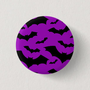 Chapa Redonda De 2,5 Cm Purple Deathrock Bats