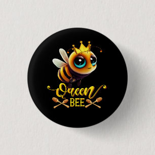 Chapa Redonda De 2,5 Cm Queen Bee Royal Crown Hive Honey Beerke