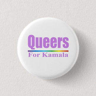 Chapa Redonda De 2,5 Cm Queers para Kamala / Kamala Harris