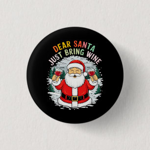 Chapa Redonda De 2,5 Cm Querido Papá Noel, trae un regalo de Navidades div
