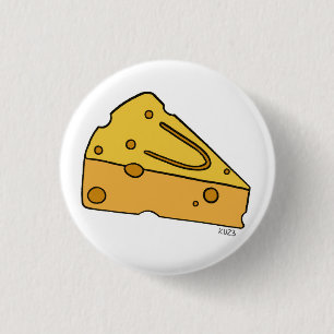 Chapa Redonda De 2,5 Cm Queso Cute de Cheesin'